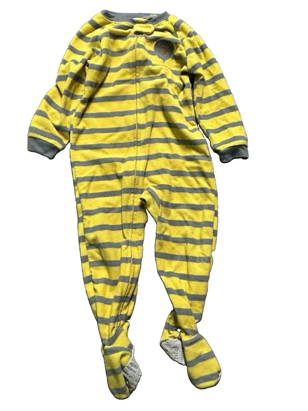 Toddler Boy Fleece Footie Pajamas Stripes Bears Size 2T